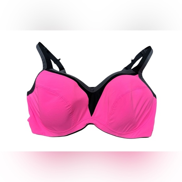 Torrid Active Sports Bra Size 44DD Convertible J-Hook Underwire Pink Black - Picture 8 of 8